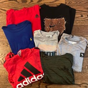 Boys lot size 7 Abercrombie under armour Nike polo tops